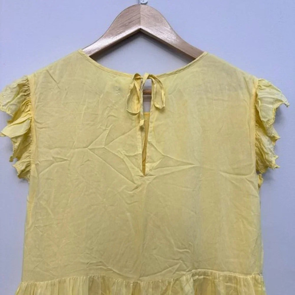 Wilfred Sidonie Tiered Babydoll Dress Flowy Dainty Feminine Summer Yellow Small - Picture 10 of 14